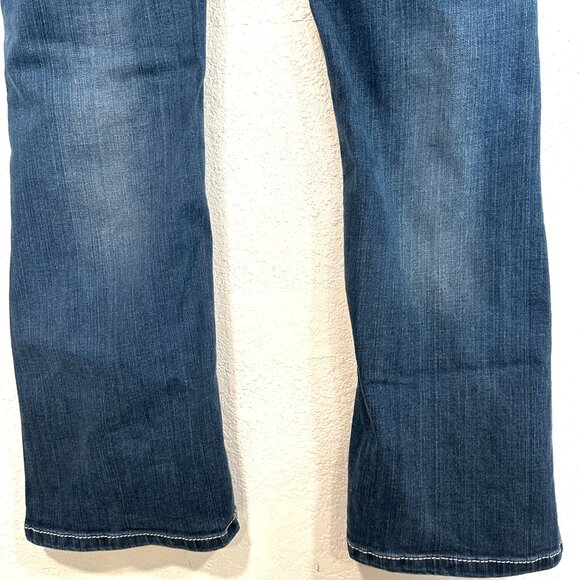 Wrangler Rock 47 Womens Ultra Low Rise Blue Jeans Tag Size 28x30 Fits W32xL28.5 - Picture 9 of 11